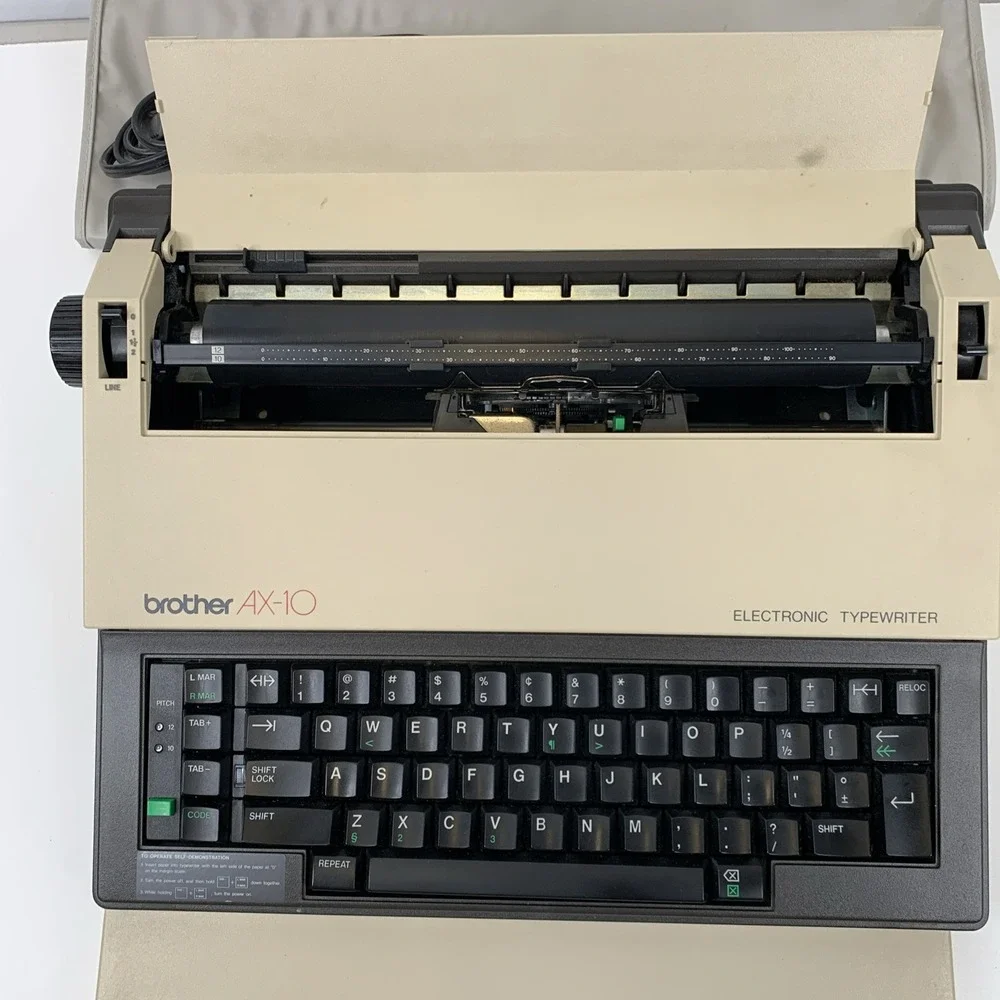 VTG Brother AX-10 Electronic Typewriter Portable‎ Retro Tested Great Condition